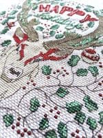 Happy Holiday Deer by Peacock & Fig printed cross stitch chart