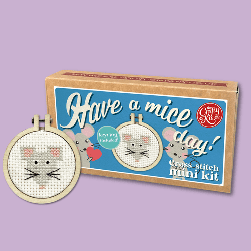 Have a Mice Day! Matchbox Mini Cross Stitch Kit