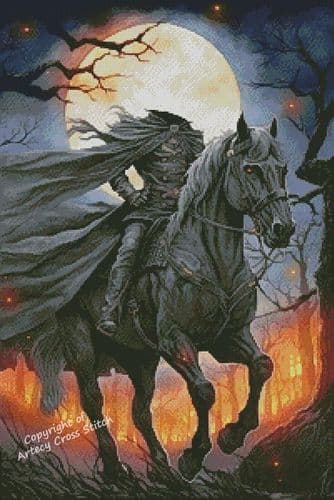 Headless Horseman by Artecy printed cross stitch chart