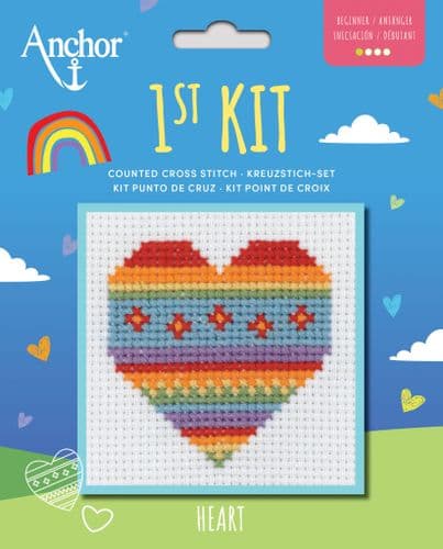 Heart 1st Kit Counted Cross Stitch Kit by Anchor