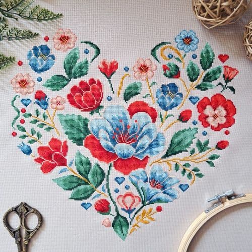 Heart Bloom 2 cross stitch chart by Artmishka Cross Stitch