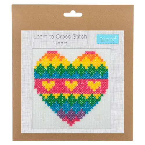 Heart cross stitch kit