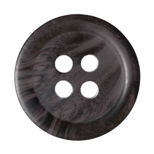 Hemline Round Dark Grey Marble Rimmed Buttons