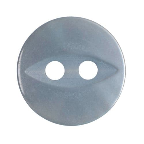 Hemline Round Fisheye Pearlescent Baby Blue Buttons