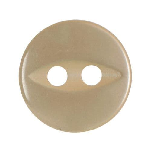 Hemline Round Fisheye Pearlescent Cream Buttons