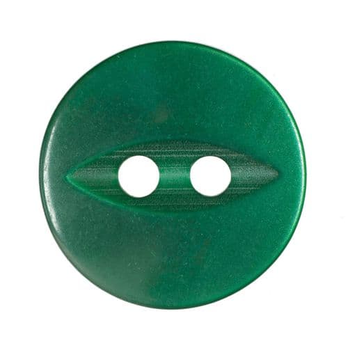 Hemline Round Fisheye Pearlescent Emerald Buttons