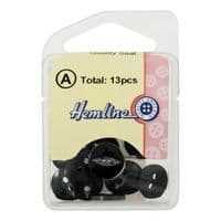 Hemline Round Fisheye Pearlescent Grey Buttons