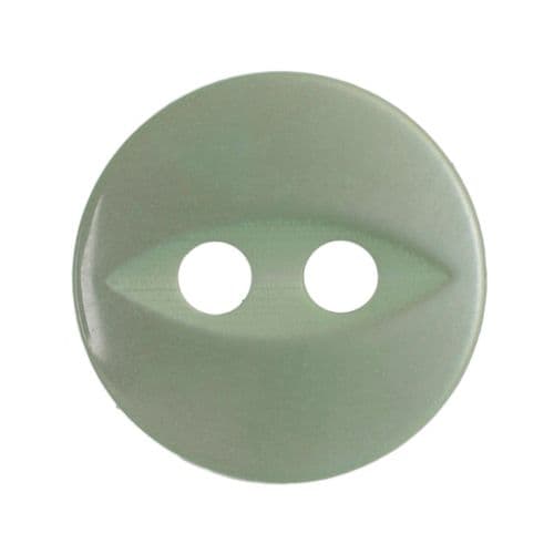 Hemline Round Fisheye Pearlescent Light Green Buttons