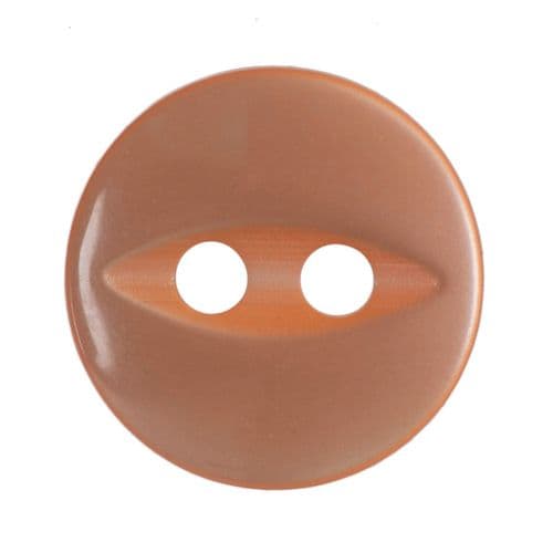 Hemline Round Fisheye Pearlescent Orange Buttons