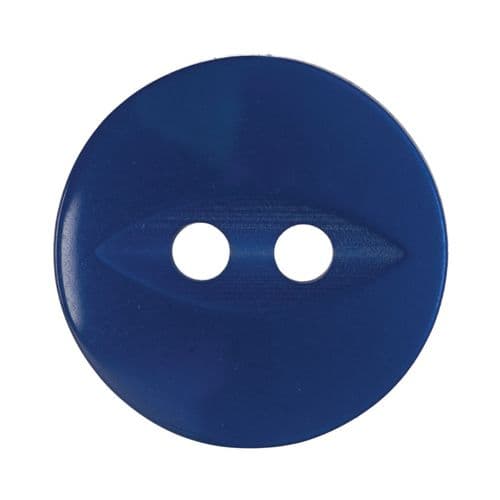 Hemline Round Fisheye Pearlescent Royal Blue Buttons