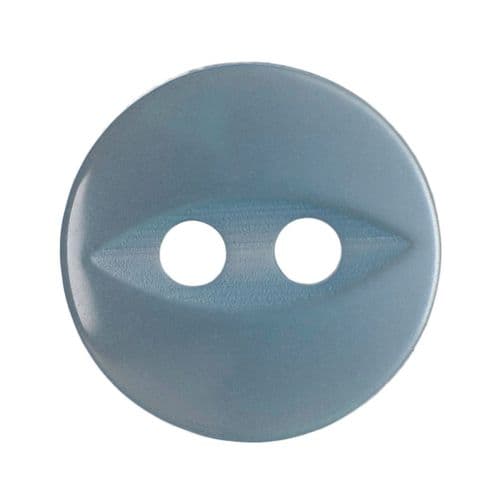 Hemline Round Fisheye Pearlescent Sky Blue Buttons
