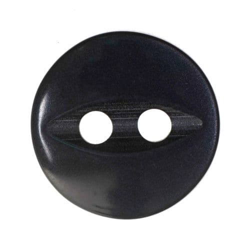 Hemline Round Fisheye Pearlescent Slate Blue Buttons