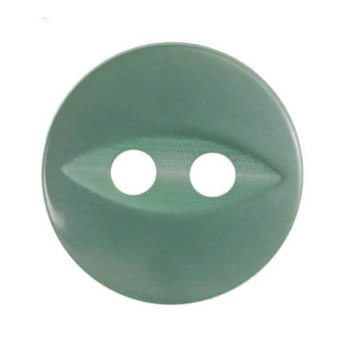 Hemline Round Fisheye Pearlescent Turquoise Buttons