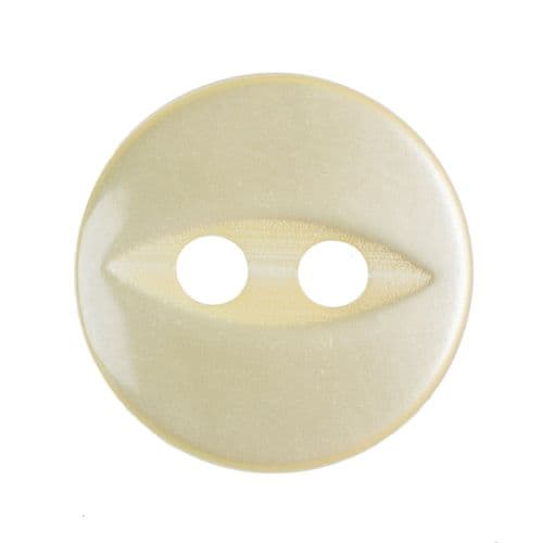Hemline Round Fisheye Pearlescent Yellow Buttons