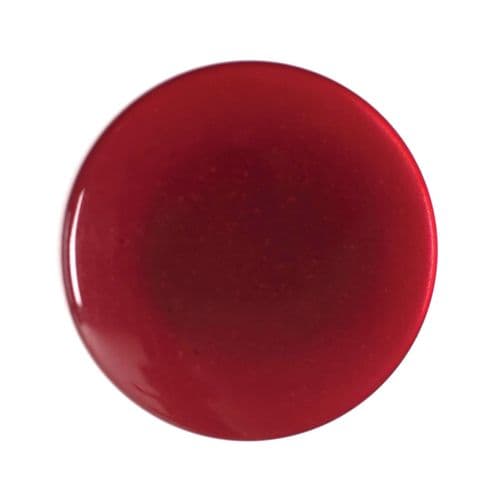 Hemline Round Flat Pearlescent Red Buttons