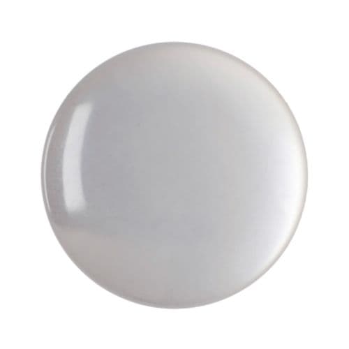 Hemline Round Flat Pearlescent White Buttons