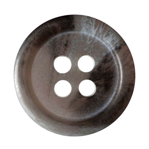 Hemline Round Grey Marble Rimmed Buttons
