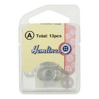 Hemline White Dished Buttons