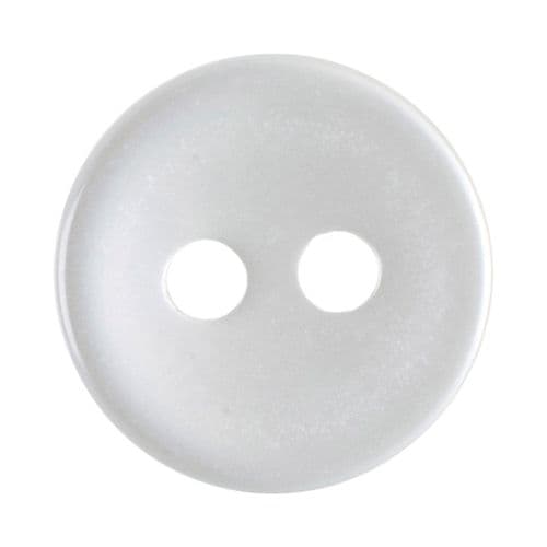 Hemline White Dished Buttons