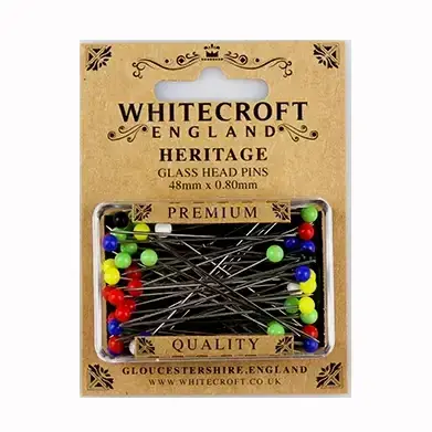 Heritage Glass Head Pins 48 X 0.80mm