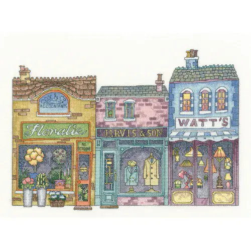 High Street cross stitch chart - Peter Underhill