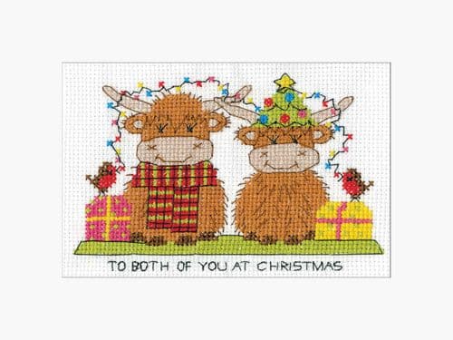 Highland To Both of You Card cross stitch kit