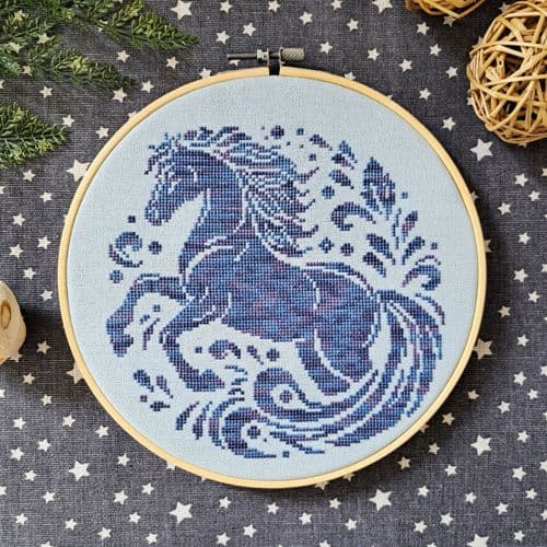 Horse cross stitch chart by Artmishka Cross Stitch