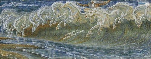 Horses of Neptune (Large) by Artecy printed cross stitch chart