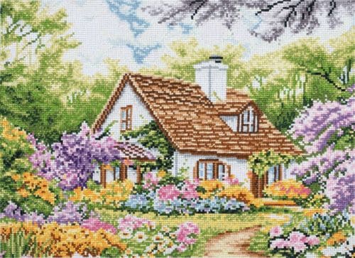 House cross stitch kit Large