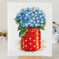 Hydrangea cross stitch chart by Artmishka Cross Stitch