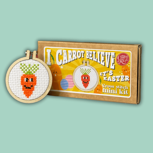 I Carrot Believe It's Easter Matchbox Mini Cross Stitch Kit