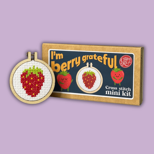 I'm Berry Grateful Matchbox Mini Cross Stitch Kit