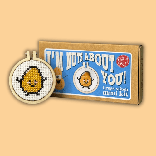 I'm Nuts About You Matchbox Mini Cross Stitch Kit