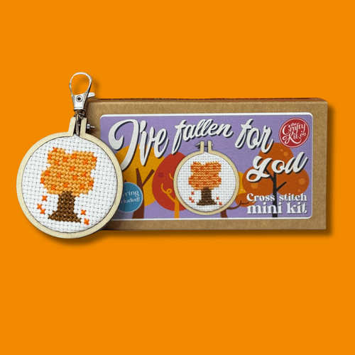 I've Fallen For You Matchbox Mini Cross Stitch Kit