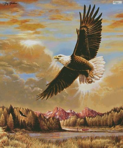 Inspirational Flying Eagle (Large) by Artecy printed cross stitch chart