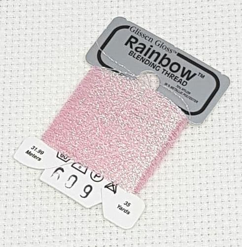 Iridescent Pale Pink GlissenGloss Rainbow Thread 302 / R609