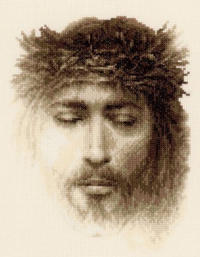 Jesus Counted Cross Stitch Kit by Vervaco