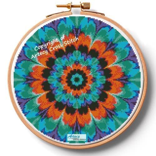 Kaleidoscope 4 Hoop (Large) by Artecy printed cross stitch chart
