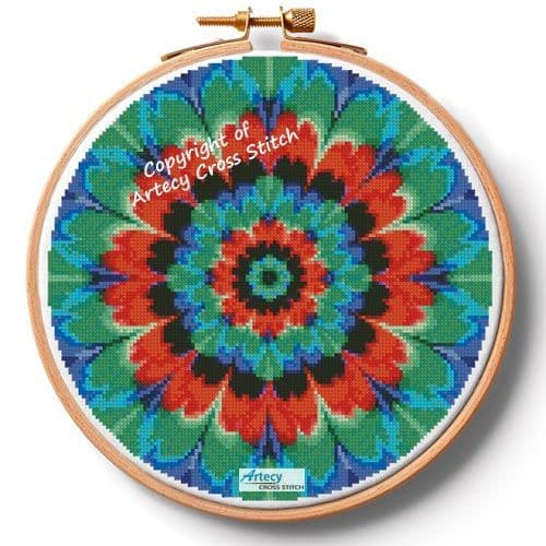 Kaleidoscope 5 Hoop (Large) by Artecy printed cross stitch chart