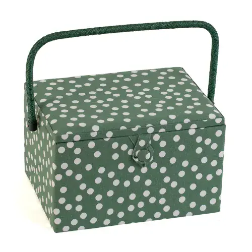 Khaki Spot Large Sewing Box - EXCESS STOCK