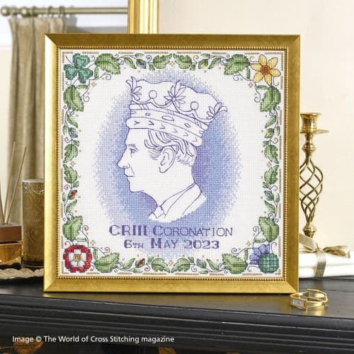 King Charles Coronation Sampler WOXS Issue 332 project pack