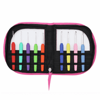 Knit Pro Waves Crochet Hooks - Set of 9 - Pink Case