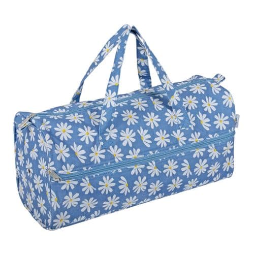 Knitting Bag: Denim Daisies