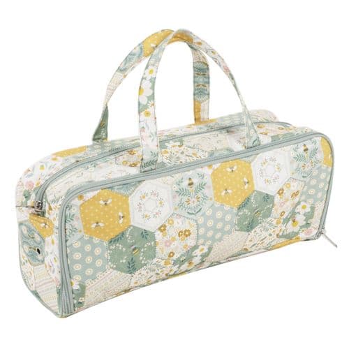 Knitting Bag with Pin Case: Patchwork Bee