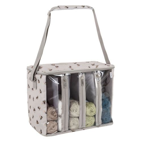 Knitting Bag with Yarn Storage: Bee