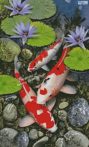 Koi Pond (Large) by Artecy printed cross stitch chart