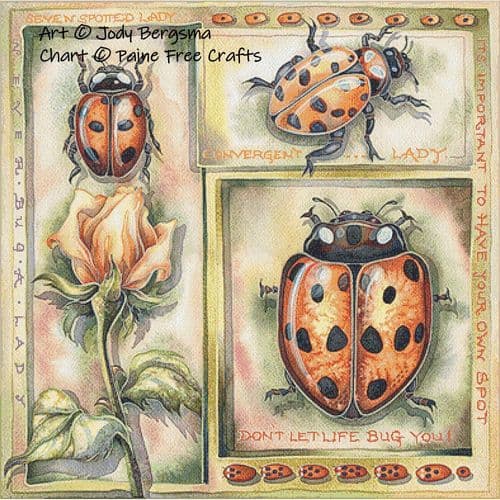 Lady Bug - Everyone Needs their Own Spot Jody Bergs by Paine Free Crafts printed cross stitch chart