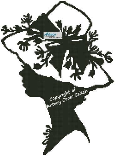 Lady Silhouette 15 by Artecy printed cross stitch chart
