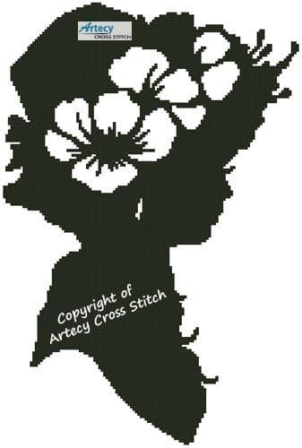 Lady Silhouette 16 by Artecy printed cross stitch chart