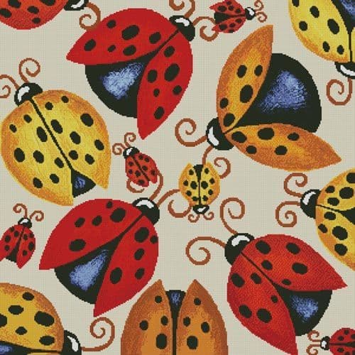 Ladybugs by Artecy printed cross stitch chart